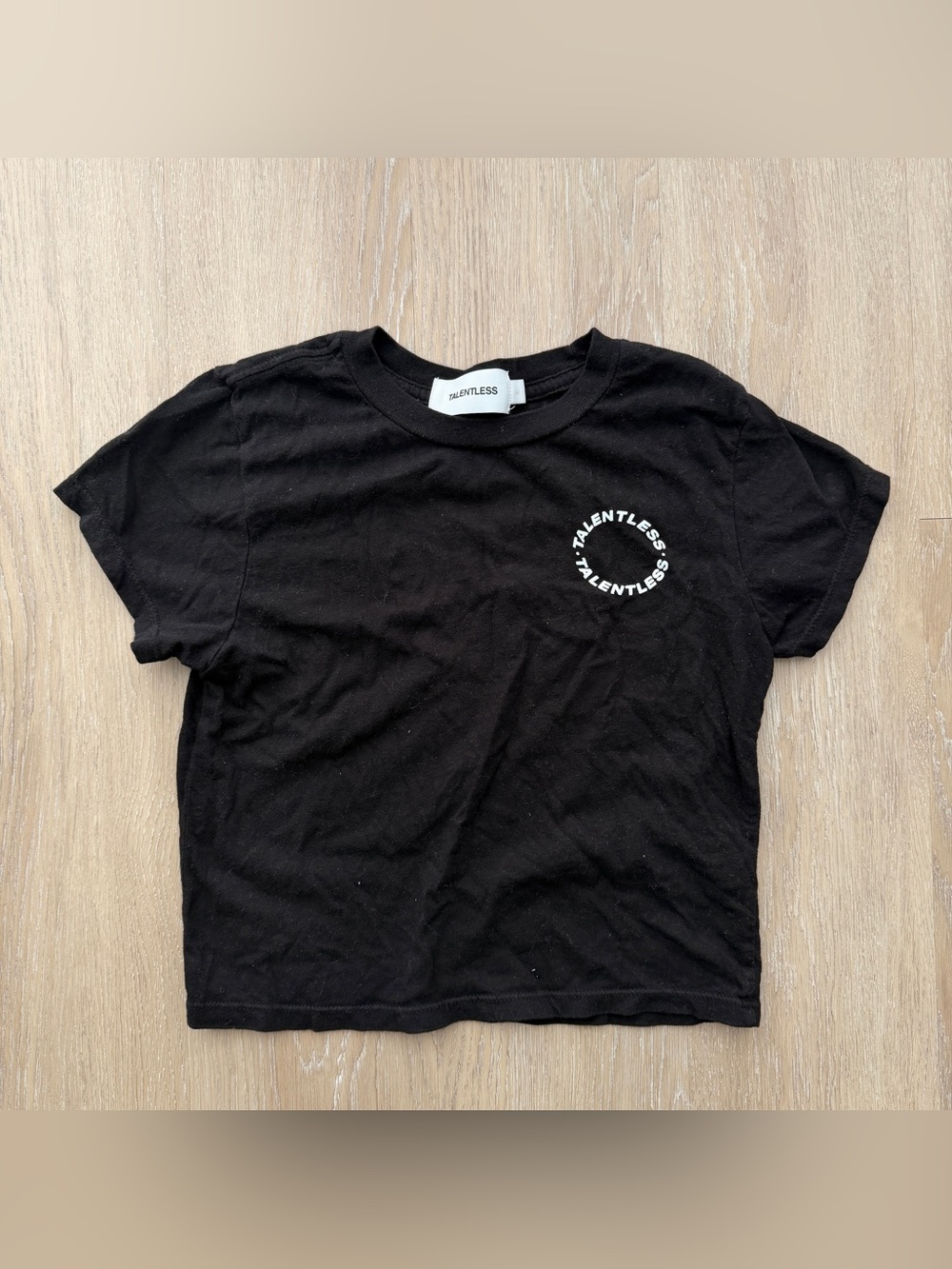 Talentless black baby tee